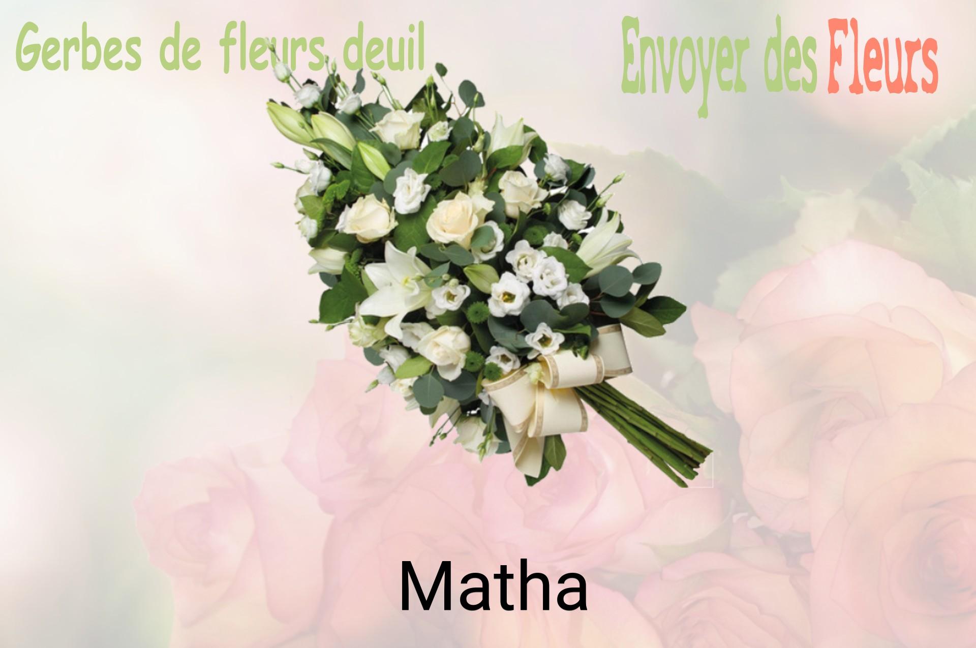 Gerbe de fleurs de deuil livrée à Matha